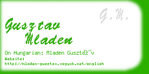 gusztav mladen business card